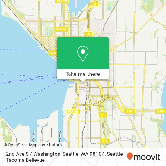 Mapa de 2nd Ave S / Washington, Seattle, WA 98104