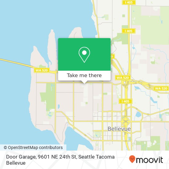 Mapa de Door Garage, 9601 NE 24th St