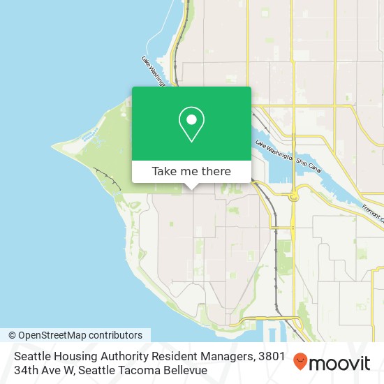 Seattle Housing Authority Resident Managers, 3801 34th Ave W map