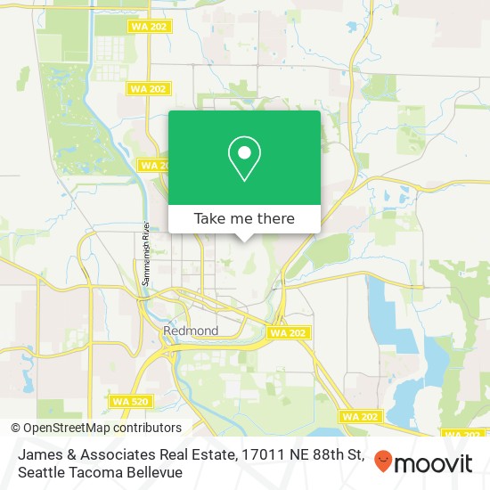 Mapa de James & Associates Real Estate, 17011 NE 88th St