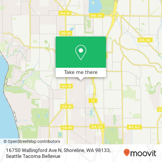 Mapa de 16750 Wallingford Ave N, Shoreline, WA 98133