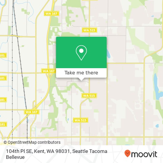 104th Pl SE, Kent, WA 98031 map