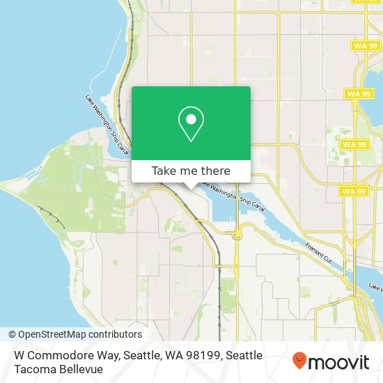 Mapa de W Commodore Way, Seattle, WA 98199