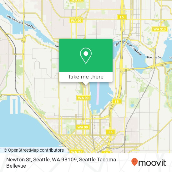 Mapa de Newton St, Seattle, WA 98109