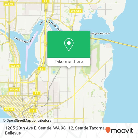 Mapa de 1205 20th Ave E, Seattle, WA 98112