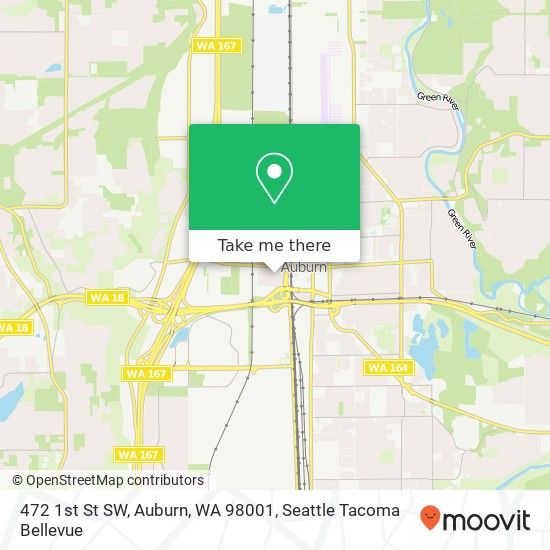 Mapa de 472 1st St SW, Auburn, WA 98001