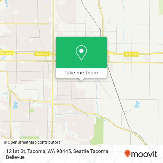 Mapa de 121st St, Tacoma, WA 98445