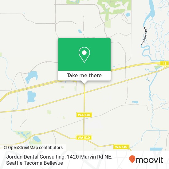 Mapa de Jordan Dental Consulting, 1420 Marvin Rd NE