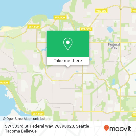 Mapa de SW 333rd St, Federal Way, WA 98023