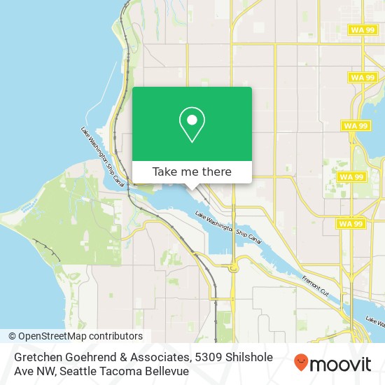 Mapa de Gretchen Goehrend & Associates, 5309 Shilshole Ave NW
