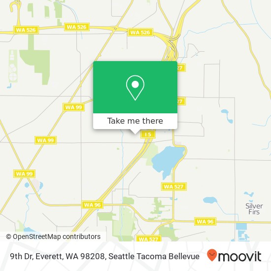 Mapa de 9th Dr, Everett, WA 98208