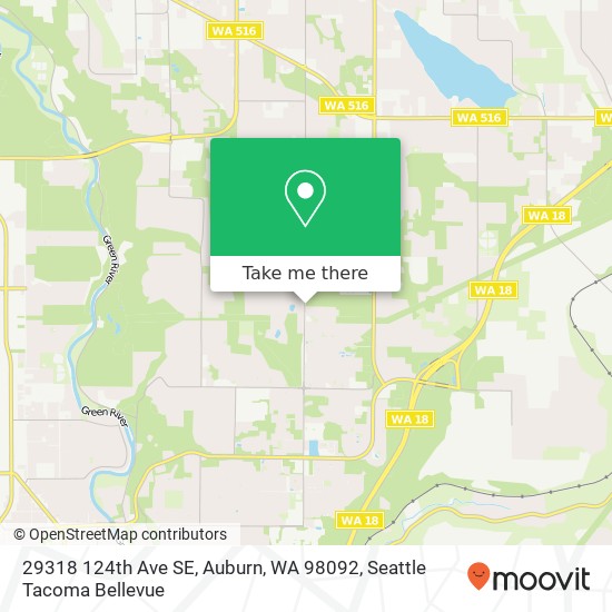 Mapa de 29318 124th Ave SE, Auburn, WA 98092