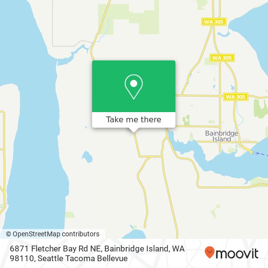 Mapa de 6871 Fletcher Bay Rd NE, Bainbridge Island, WA 98110