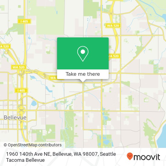 Mapa de 1960 140th Ave NE, Bellevue, WA 98007