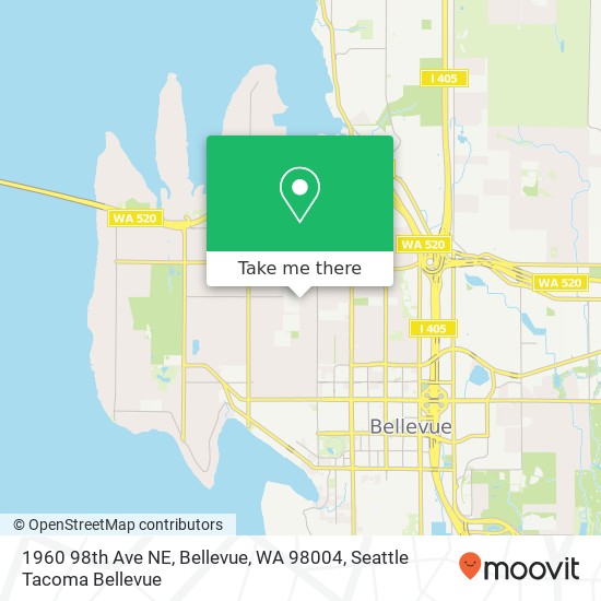 Mapa de 1960 98th Ave NE, Bellevue, WA 98004