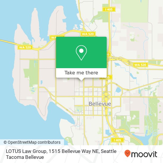 LOTUS Law Group, 1515 Bellevue Way NE map