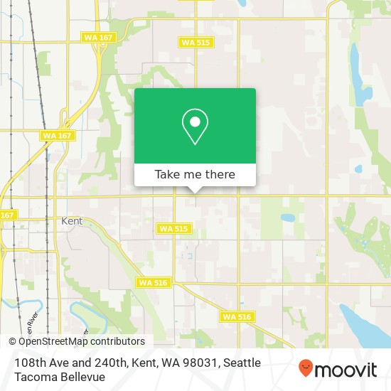 Mapa de 108th Ave and 240th, Kent, WA 98031