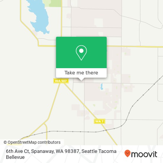 Mapa de 6th Ave Ct, Spanaway, WA 98387