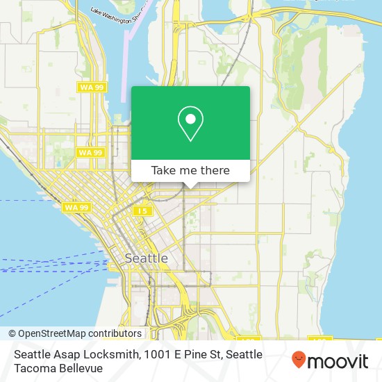Mapa de Seattle Asap Locksmith, 1001 E Pine St