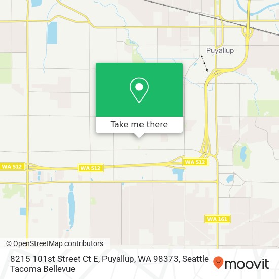 Mapa de 8215 101st Street Ct E, Puyallup, WA 98373