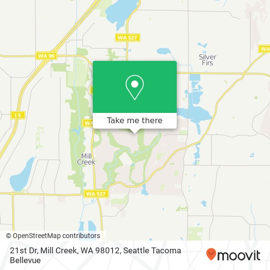 Mapa de 21st Dr, Mill Creek, WA 98012