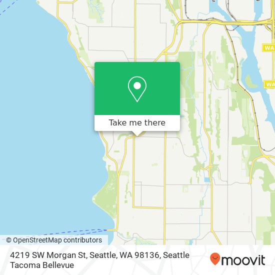 Mapa de 4219 SW Morgan St, Seattle, WA 98136