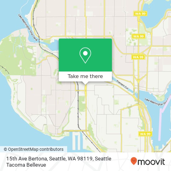 Mapa de 15th Ave Bertona, Seattle, WA 98119