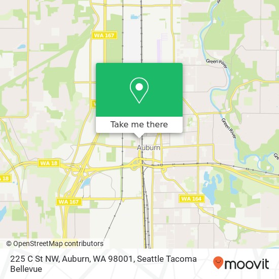 Mapa de 225 C St NW, Auburn, WA 98001