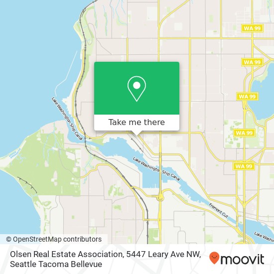 Mapa de Olsen Real Estate Association, 5447 Leary Ave NW