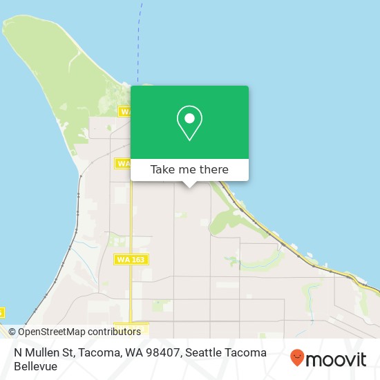 Mapa de N Mullen St, Tacoma, WA 98407