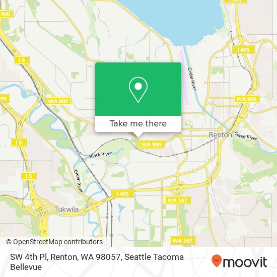 Mapa de SW 4th Pl, Renton, WA 98057