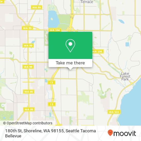 180th St, Shoreline, WA 98155 map