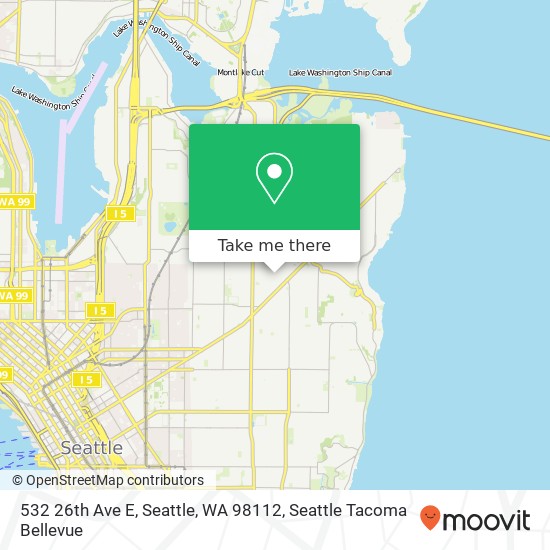 Mapa de 532 26th Ave E, Seattle, WA 98112