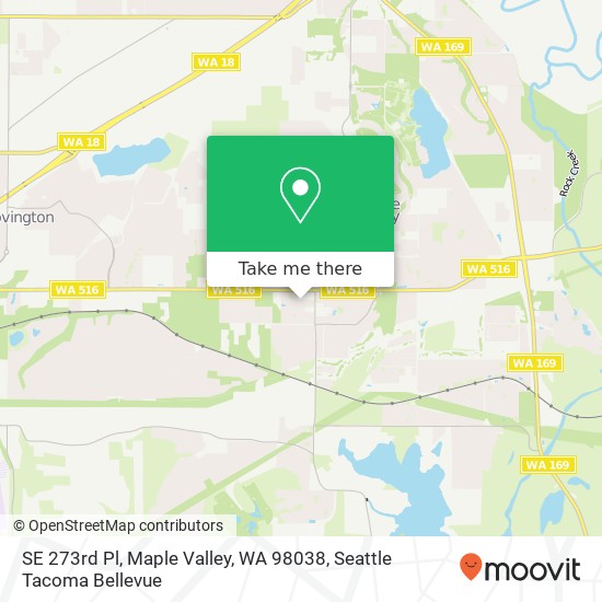Mapa de SE 273rd Pl, Maple Valley, WA 98038