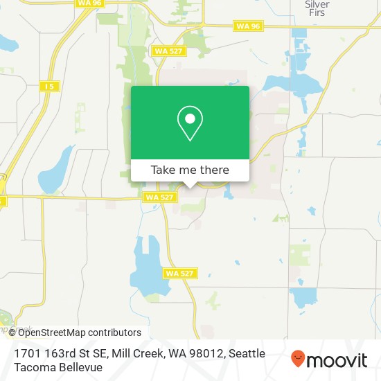 Mapa de 1701 163rd St SE, Mill Creek, WA 98012