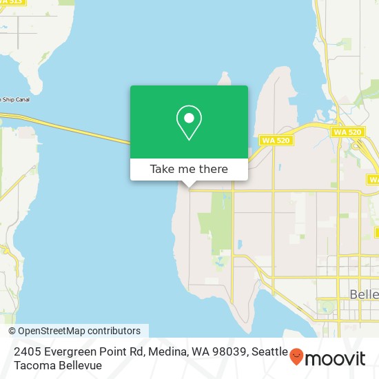 2405 Evergreen Point Rd, Medina, WA 98039 map