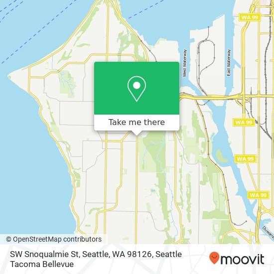 Mapa de SW Snoqualmie St, Seattle, WA 98126
