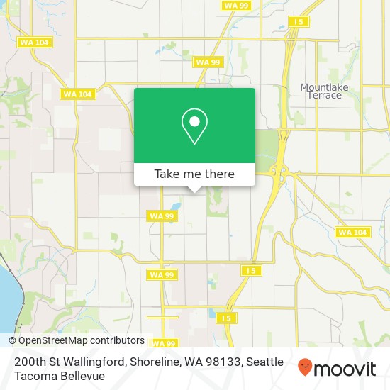 Mapa de 200th St Wallingford, Shoreline, WA 98133