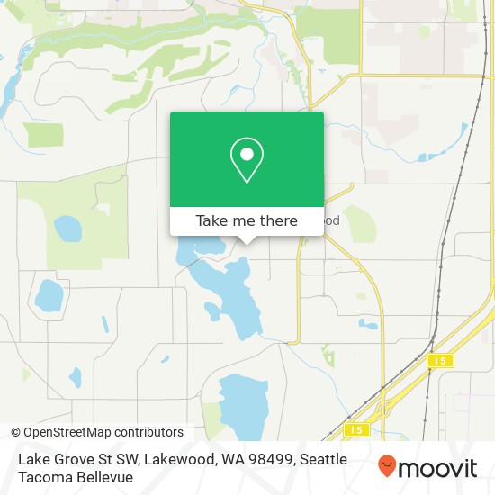 Mapa de Lake Grove St SW, Lakewood, WA 98499