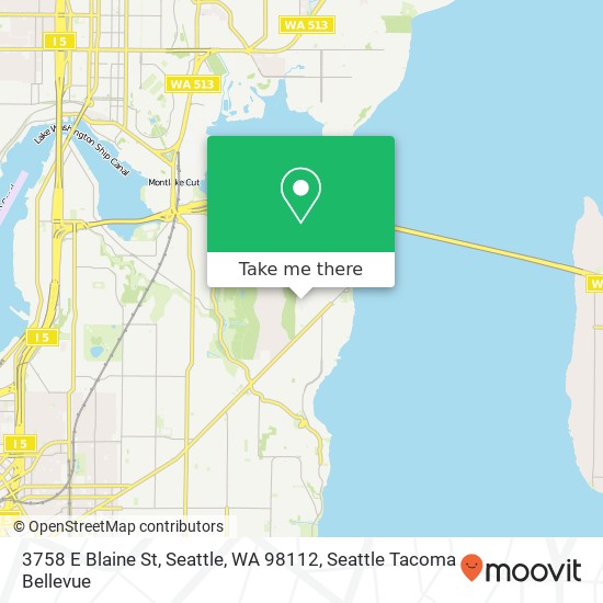 Mapa de 3758 E Blaine St, Seattle, WA 98112