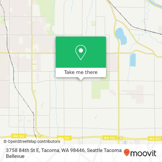 Mapa de 3758 84th St E, Tacoma, WA 98446
