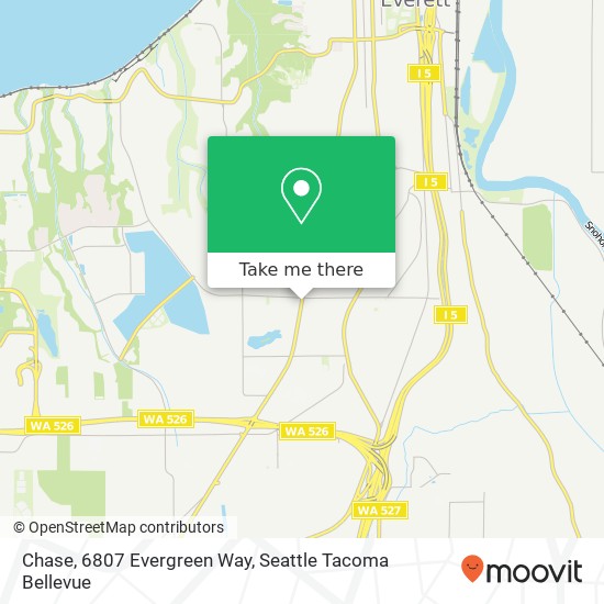 Chase, 6807 Evergreen Way map