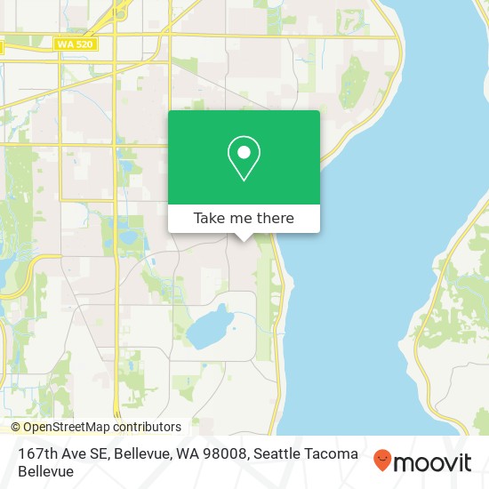 167th Ave SE, Bellevue, WA 98008 map