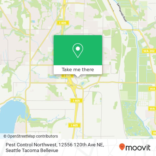 Pest Control Northwest, 12556 120th Ave NE map