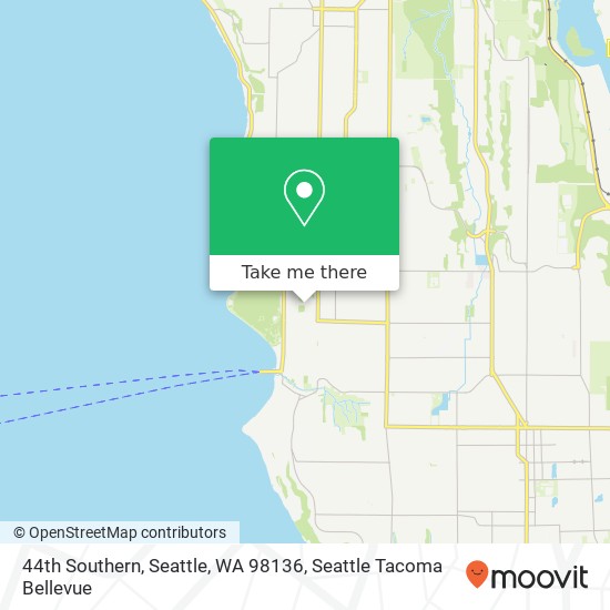 Mapa de 44th Southern, Seattle, WA 98136
