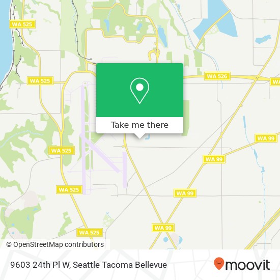 Mapa de 9603 24th Pl W, Everett, WA 98204