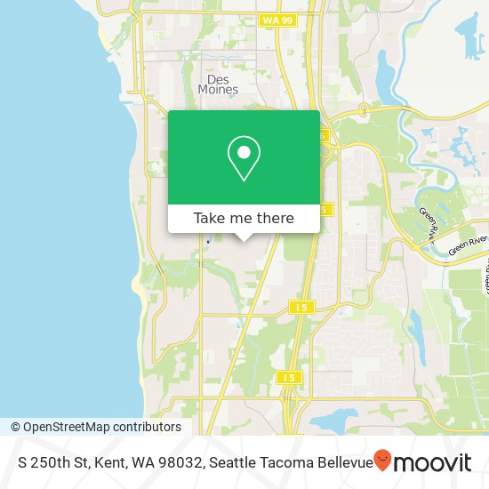 S 250th St, Kent, WA 98032 map