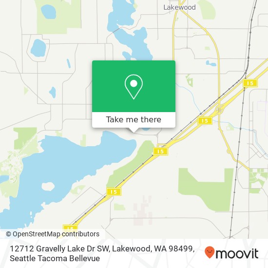 Mapa de 12712 Gravelly Lake Dr SW, Lakewood, WA 98499