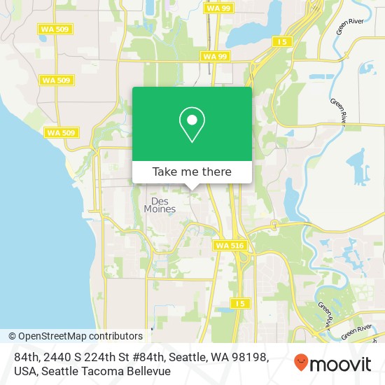 Mapa de 84th, 2440 S 224th St #84th, Seattle, WA 98198, USA