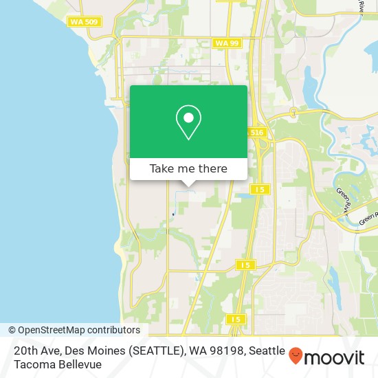 Mapa de 20th Ave, Des Moines (SEATTLE), WA 98198